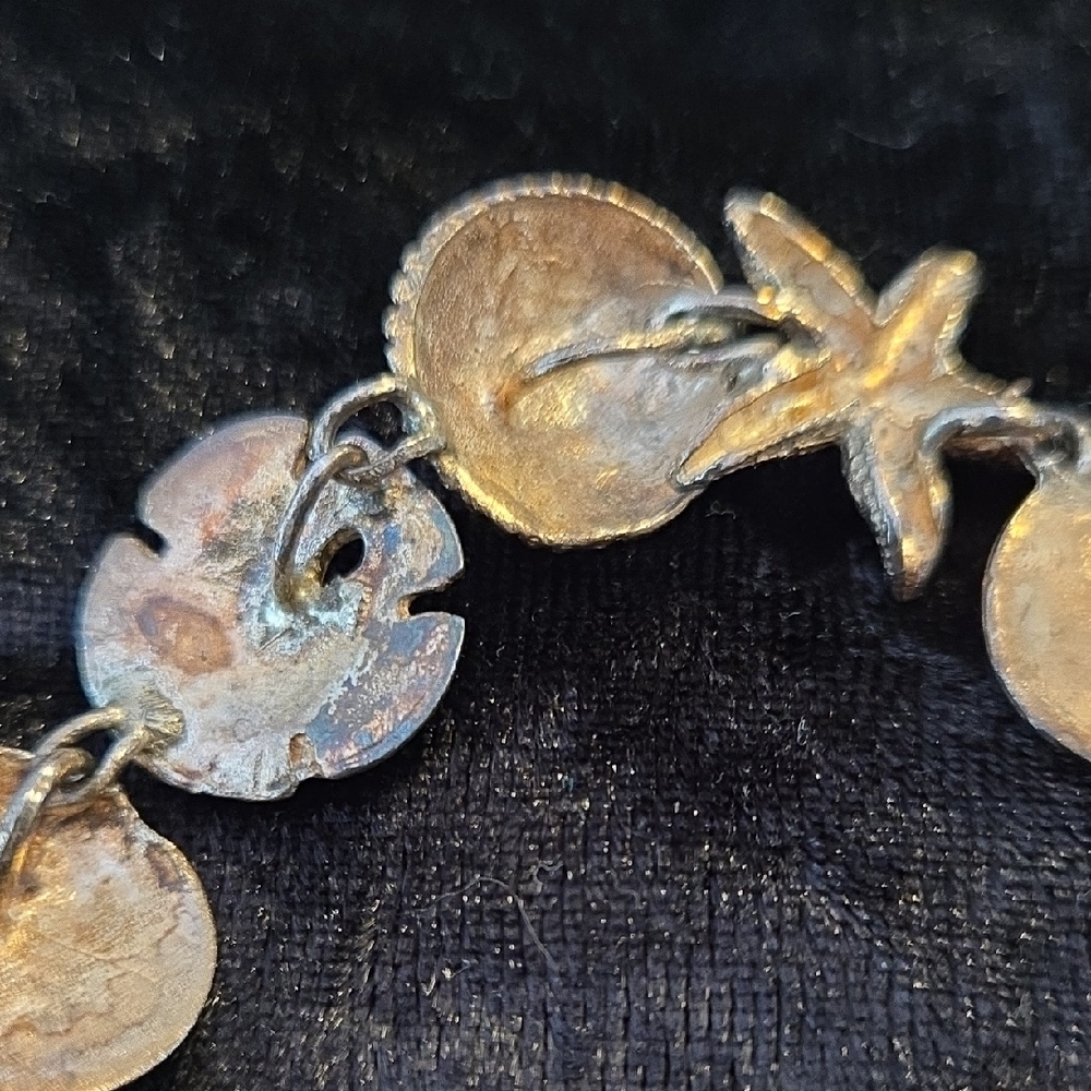 Source Unknown Silver Ocean Charm Bracelet - image 4